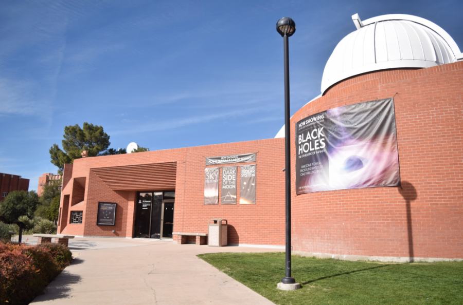 The Flandrau Science Center and Planetarium located on University Boulevard near the University of Arizona Mall. The building hosts many events including laser shows and interactive exhibits.
