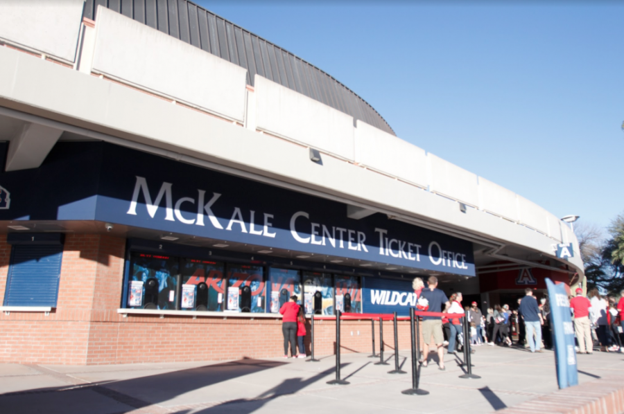 The McKale Center shortly before the UA v California meet on Jan. 26.
