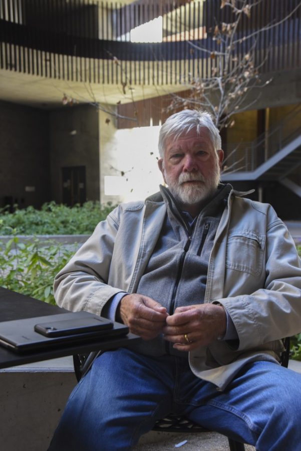 Charles (Chuck) Hutchinson in the ENR2 building at the University of Arizona on Thursday, Feb. 7, 2019. Charles was a natural resources and environment professor at the University of Arizona but is now retired. 