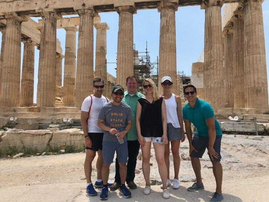 Two UA alumni, Pete Seat (third from the left, in green) and David Martinez (furthest one on the right) were chosen out of over 600 applicants to join the 2018 Millenium Fellowship. The picture was taken during a Millennium Fellowship trip in Athens. 