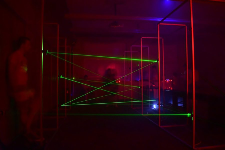 Laser Fun Day returns to campus on Saturday, April 20 for its ninth year. The laser maze was one of the most popular features at the 2018 Laser Fun Day, pictured here.