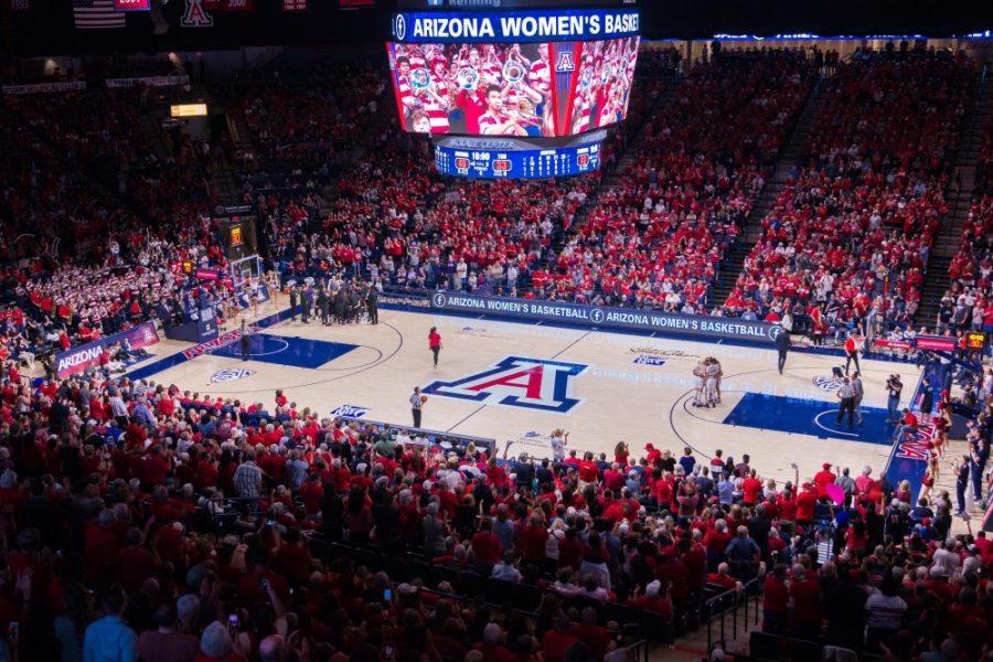 Arizona+Womens+Basketball+shatters+its+previous+attendance+record+of+8%2C400+by+having+over+10%2C000+fans+come+out+to+see+the+team+play+at+McKale+Center+on+Wednesday+evening.%26nbsp%3B