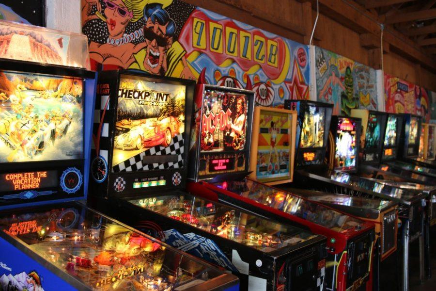 
D & D Pinball located on the historic Fourth Avenue, holds a collection of vintage pinball machines and arcade games, ready for customers to play.