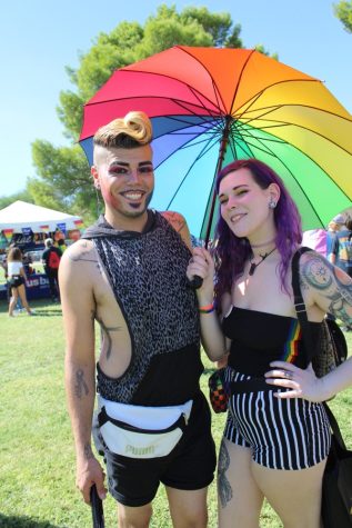 Kriis Dikay did his makeup and went to the Tucson Pride Festival with friends.