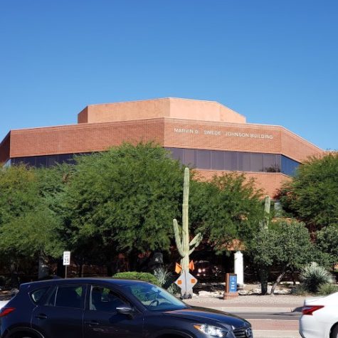 Outside of the University of Arizona Foundation Center, located on North Cherry Avenue.