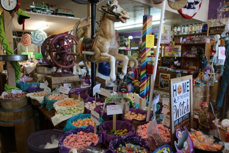 The shop is filled with tons of candies, craft sodas, antiques and more. Owner Volpi says many customers come in to look for specific candies they enjoyed in their youth that they cannot find elsewhere.