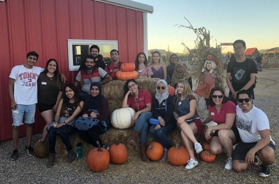   Global Ambassadors and members of the Buddy Program in the Buckelew Farms Pumpkin Patch.  