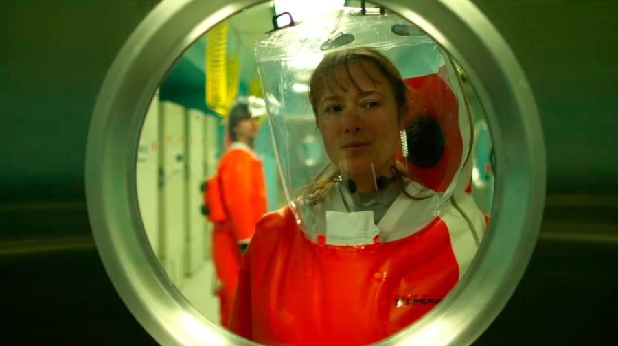 Jennifer Ehle and Demetri Martin in Contagion (2011), which has experienced a resurgence in popularity in the wake of COVID-19.