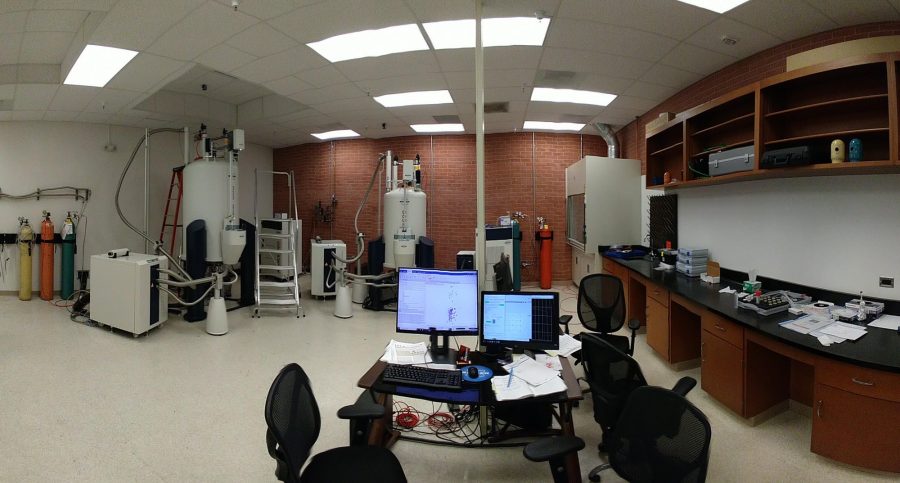 The NMR spectrometers at the UA that have allowed scientists, like Wolfgang Peti, to gather details of the interaction between RCAN1 and calcineurin, two proteins that have long been implicated in Alzheimers disease and Down syndrome. Courtesy Wolfgang Peti.