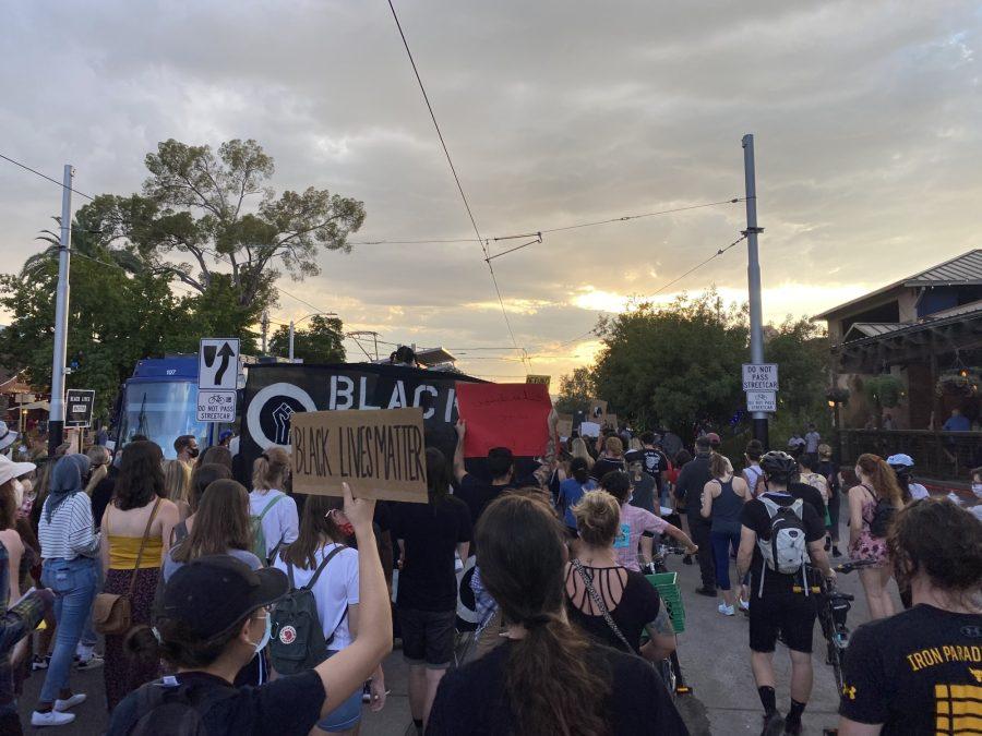 The Coalition of Black Students and Allies marched through the University of Arizona campus Aug. 28 to decriminalize Black lives. 