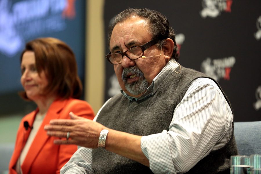 U.S. Congressman Raúl Grijalva speaking with attendees at a Trump Tax Town Hall hosted by Tax March at Events on Jackson in Phoenix, Arizona. Courtesy Gage Skidmore/Flickr (CC BY-SA 2.0)
