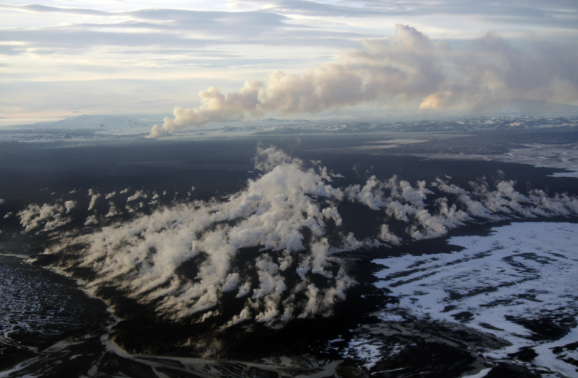 Holuhraun is a large lava field just north of the Vatnajökull ice cap, in the Icelandic Highlands. Photo courtesy of Christopher Hamilton, associate professor at the University of Arizonas Lunar and Planetary Laboratory.