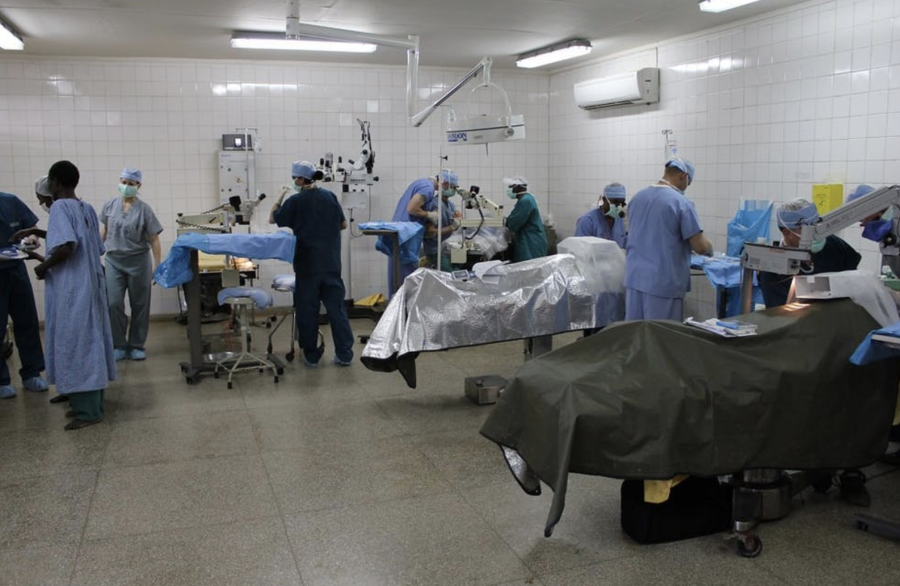 More than one year into the COVID-19 pandemic, healthcare workers across the country are still experiencing high rates of burnout and stress. Experts worry about another resurgence of cases across the country. MEDREACH 11_Cataract Surgery by US Army Africa is licensed with CC BY 2.0.