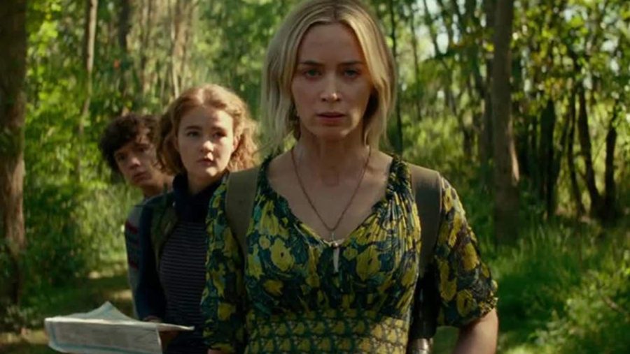 Emily Blunt, Noah Jupe and Millicent Simmonds star in A Quiet Place II (2020). (Courtesy Paramount Pictures)
