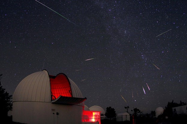 Perseids Meteor Shower Radiant. Courtesy UA Mt Lemmon SkyCenter. Photographed by Adam Block. 