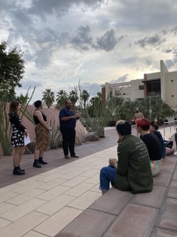 Un-PAC organizers hold a meeting on UA campus with state Rep. Daniel Hernandez on Sept. 29.