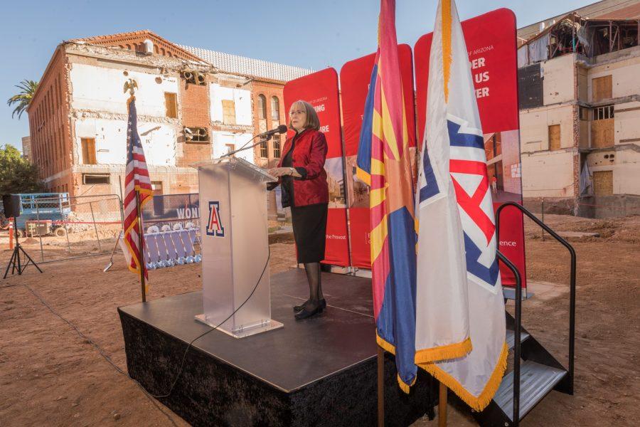 The University of Arizona held a groundbreaking ceremony for the new Chemistry building on Tuesday Oct. 19, 2021. Photo courtesy by Chris Richards/UA News