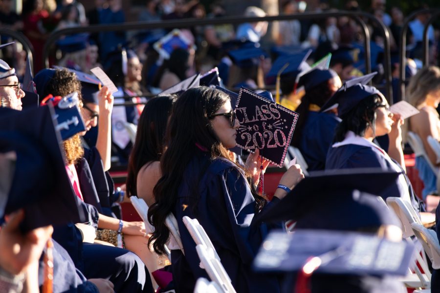 After a year and a half of waiting, graduates of the class of 2020 gathered for an in-person commencement ceremony on the University of Arizona Mall on Nov. 5. The ceremony was held during Homecoming Weekend this year after the original ceremony in May 2020 was canceled as the pandemic raged. 
