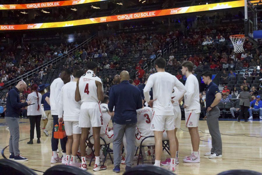 The Arizona mens basketball team played the Stanford Cardinal on Thursday, March 10 in T-Mobile arena in Las Vegas. 