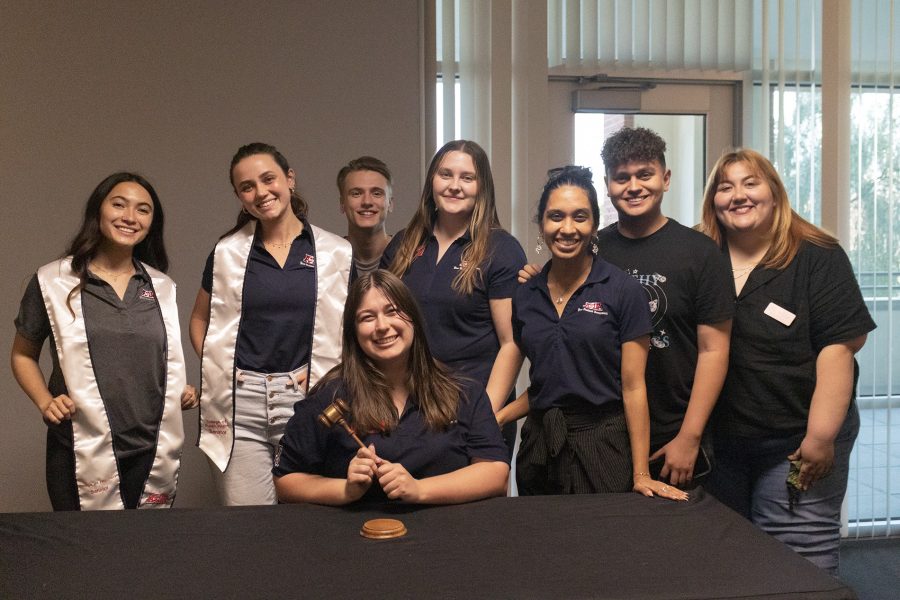 The Associated Students of the University of Arizona senators posing for a photograph on April 27 in the student union Agave room. 