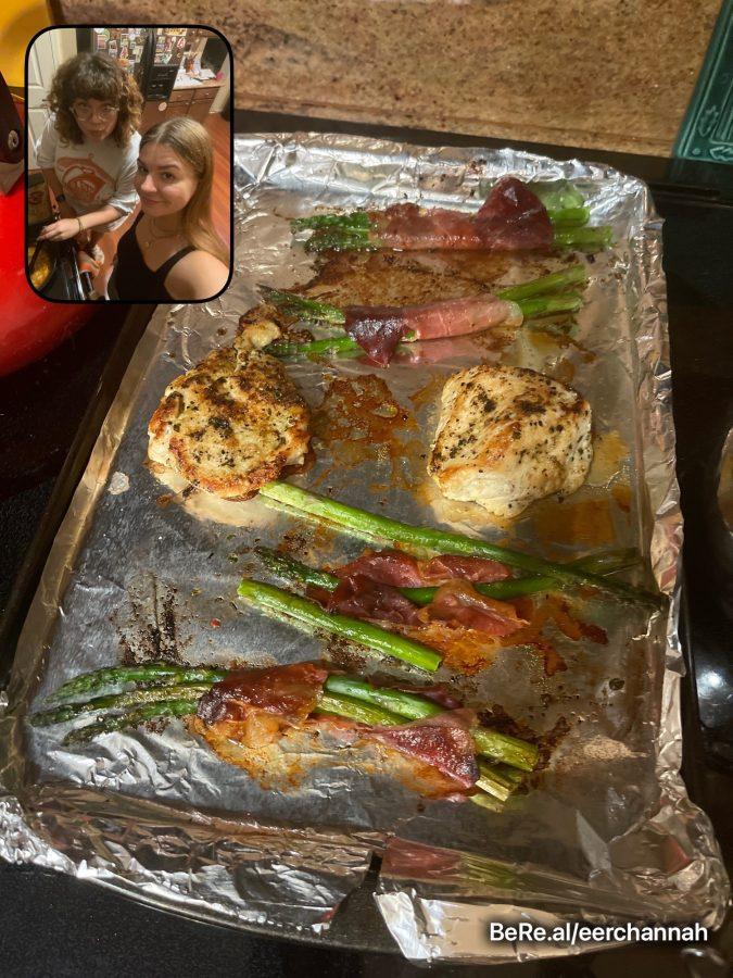 Hannah Cree is pictured cooking dinner when she got the notification to post on BeReal. (Courtesy of Hannah Cree from El Inde Arizona)