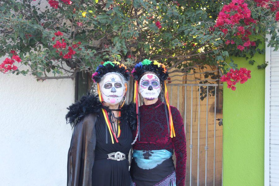 Arlene Biaza (left) and Melissa Wolf (right) at the All Souls Procession 