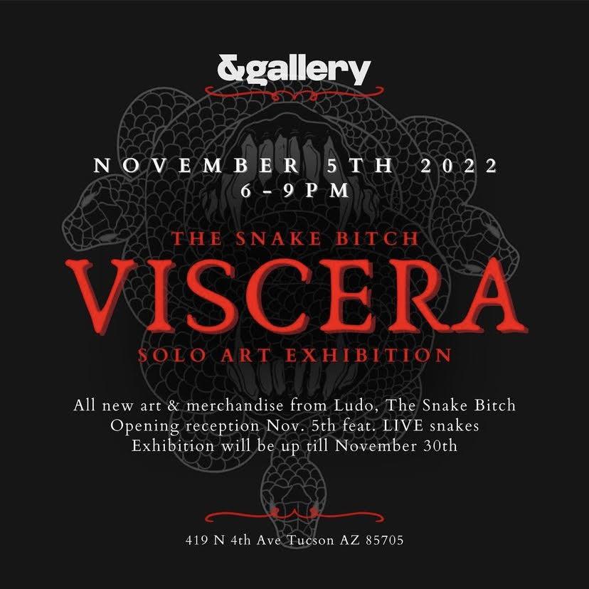 Viscera: Ludo The Snake Bitchs solo exhibition is open at &gallery until Nov. 30. (Photo Courtesy of &gallery) 