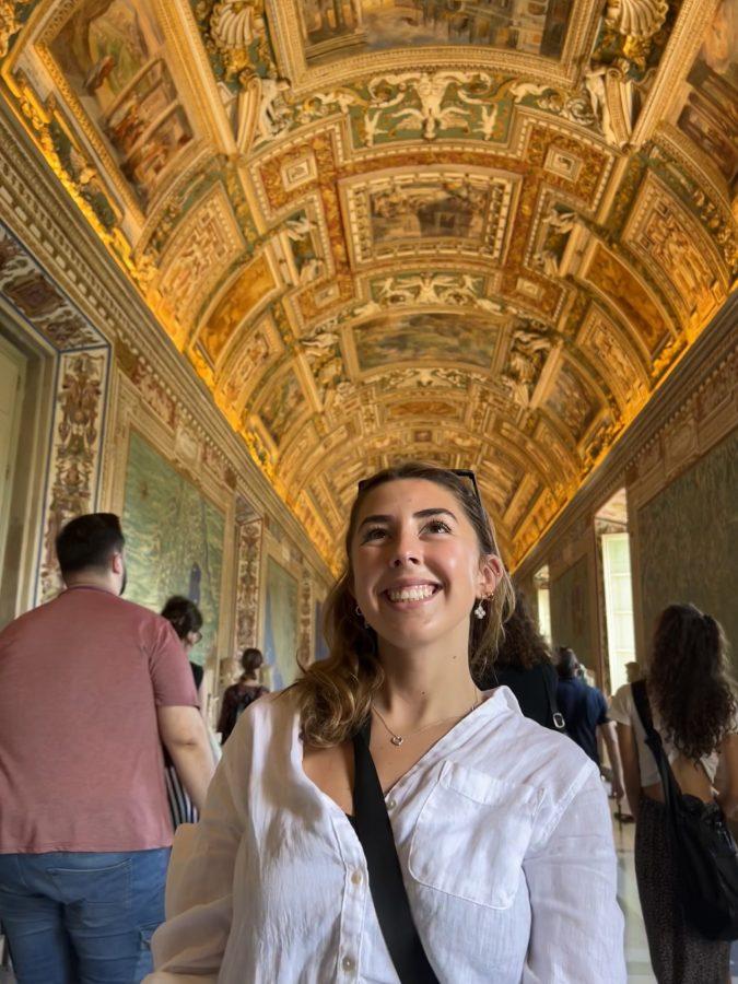 Audrey+Fitzgerald+stands+for+a+photo+in+Rome%2C+Italy+during+her+study+abroad+during+the+2022+fall+semester.+%28Courtesy+of+Audrey+Fitzgerald.%29