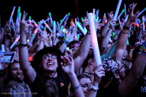 University of Arizona students attend the Bear Down Music Festival on Friday, March 22, in Tucson, Ariz.