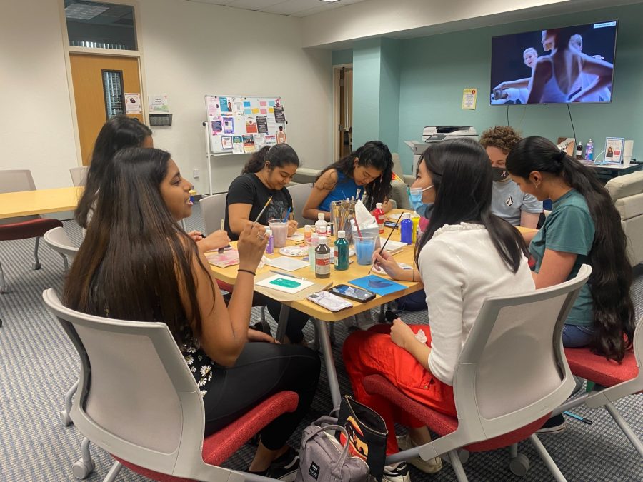 AZ AANHPI Students for Equity hosted a painting night in honor of APIDA Heritage Month on Wednesday, April 12. Students were invited to create art inspired by elements of their own culture.