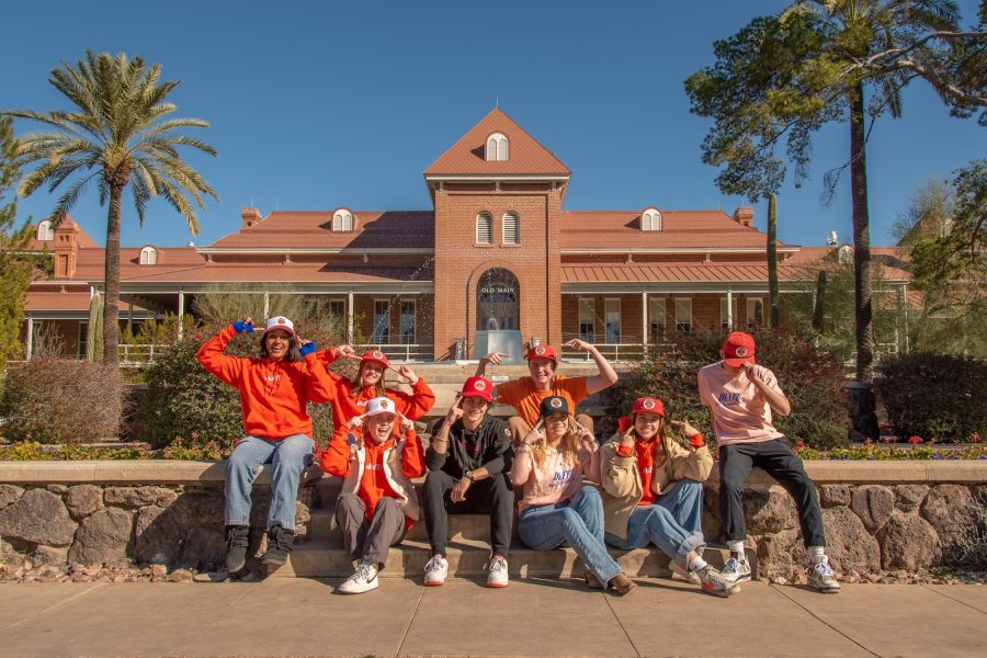 JohnMichael Filippone with the University of Arizona Duffl team outside of Old Main in Tucson. (Courtesy of JohnMichael Filippone)