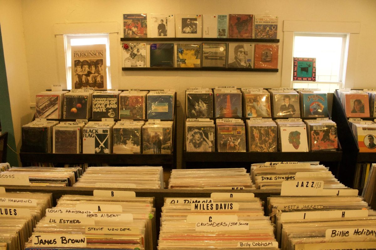A+multitude+of+records+lay+on+the+shelves+at+Hurricane+Records+in+Tucson+on+August+10.+The+record+shop+is+located+on+Fourth+Avenue+and+is+open+Wednesday+through+Sunday.