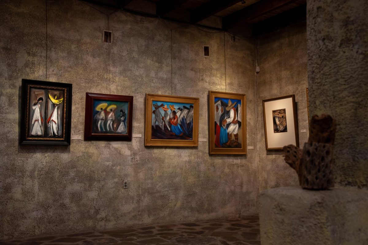 Artwork from the Revolution and DeGrazia Black and White exhibit is displayed at DeGrazia Gallery in the Sun. The museum is open everyday from 10 a.m. to 4 p.m.
