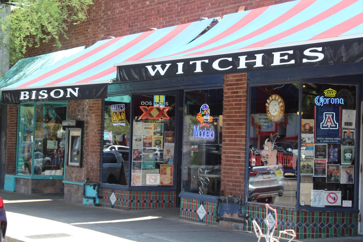 Bison Witches is located in Downtown Tucson on Fourth Avenue. The restaurant is a bar and deli.