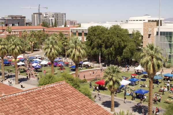 The ASUA Club Fair sets up on the University Mall on Sept. 6, 2023. The club fair occurs at the beginning of each semester for students to explore extracurricular interests. 