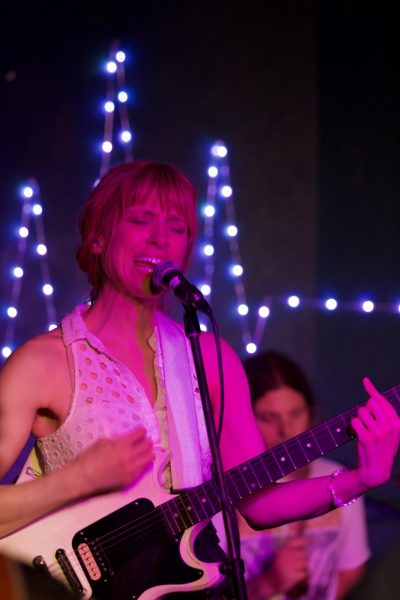 Katie Alice Greer performs Fake Nostalgia on Tuesday, Sept. 12 at Groundworks in Tucson, Ariz. Groundworks is hosting a concert each night this week.