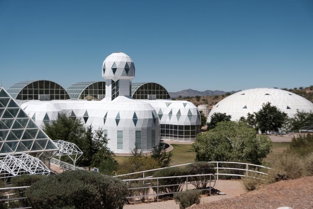 Biosphere 2, at 32540 S. Biosphere Road in Oracle, Arizona, is open every day (except Thanksgiving and Christmas) from 9 a.m. to 4 p.m. For more information, go to biosphere2.org.