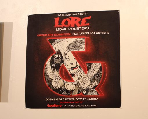 The “Lore” art exhibition poster at &gallery. The show will be on display until October 31. 