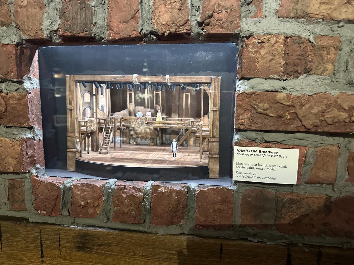 A model stage from hit Broadway musical "Hamilton" is displayed in the “Stages of Imagination: The iconic Broadway designs of David Korins” exhibition now at The Mini Time Machine Museum of Miniatures. The exhibition is open until the end of May next year.