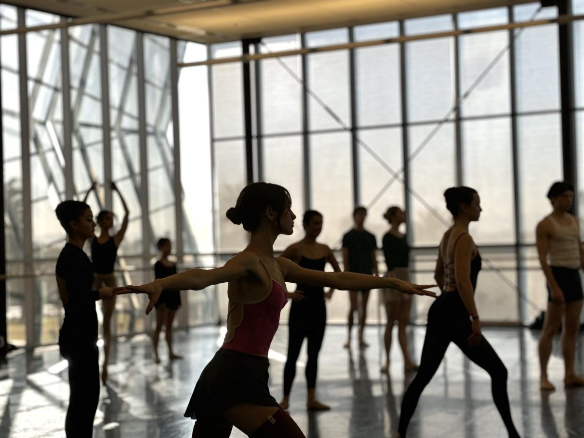 Dance majors in an advanced ballet class at the School of Dance in Tucson, Ariz. on Nov. 22, 2024. Students take several technique classes during the school week.