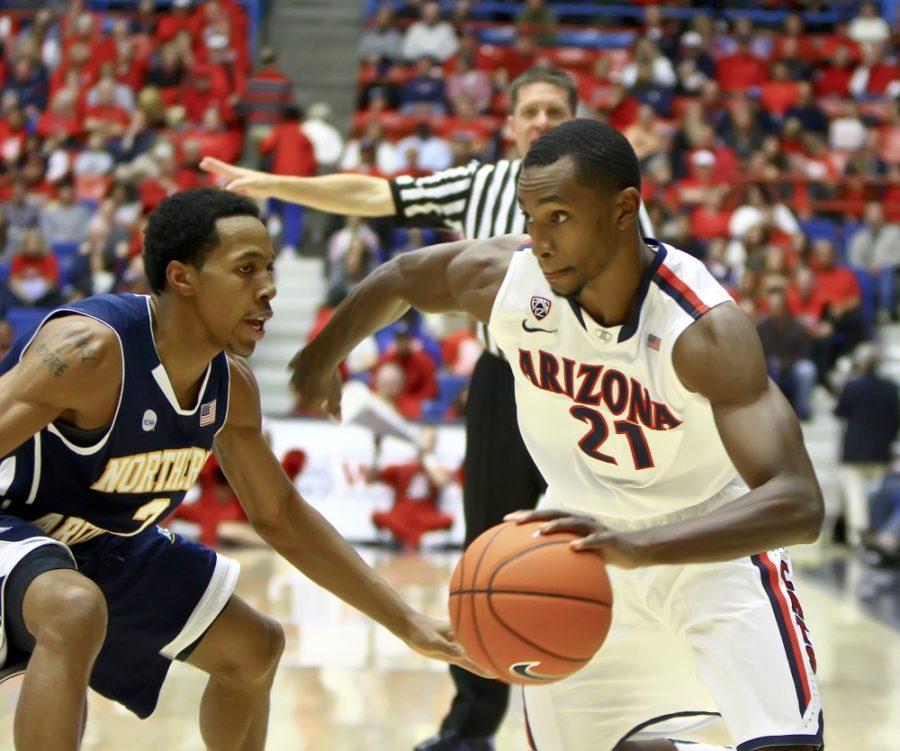 Gordon Bates / Arizona Daily Wildcat
University of Arizona Mens Basketball versus Northern Arizona University at McKale Center in Tucson Arizona on Saturday December 3 2011.