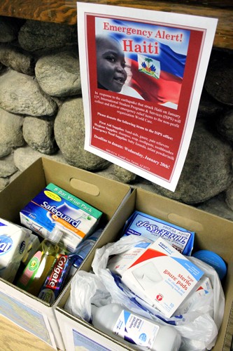 Lisa Beth Earle/ Arizona Daily Wildcat

International Student Programs and Services is collecting donations for Haiti.