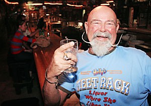 Jim Anderson, affectionately and legally known as God, is a consultant for the local bar The Meet Rack, where AA members get a free drink and birthday guests take shots from the behind of an inflatable pig. A self-proclaimed traveler of the world, God is eager to share his secrets of the party life. 