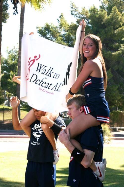Emily Jones / Arizona Daily Wildcat

Several teams as well as UA cheerleaders and Wilbur the wildcat, gather at Reid Park to participate in and support the Lou Gehrigs Disease Walk.

People dressed as zombies partake in the 4th annual Zombie Walk, where this year, the theme was from the 80s.  The walk that began downtown and traveled up Fourth Avenue and back, featured a food drive and vendor tables. 