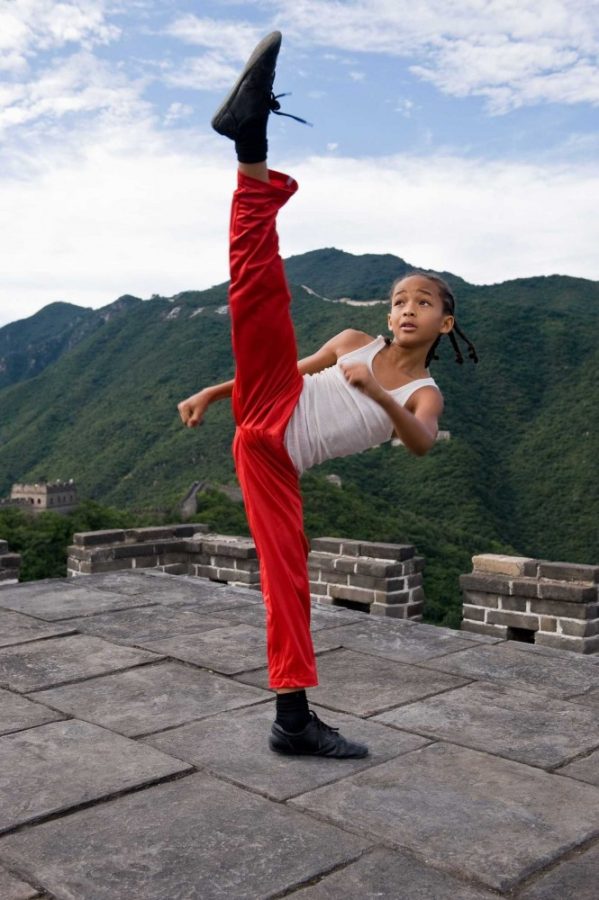 Jaden Smith as Dre on the Great Wall of China in Columbia Pictures KARATE KID.