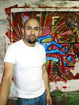 Paco Velez, an immigrant from Nogales, Sonora, grew up familiarizing himself with the U.S.-Mexico border and translates those experiences through his artwork. Velez and mentor Alfred Quiroz will be speaking about his art tonight at MOCA at 6.