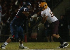 Former UA offensive lineman Eben Britton was selected by the Jaguars with the 39th overall pick.