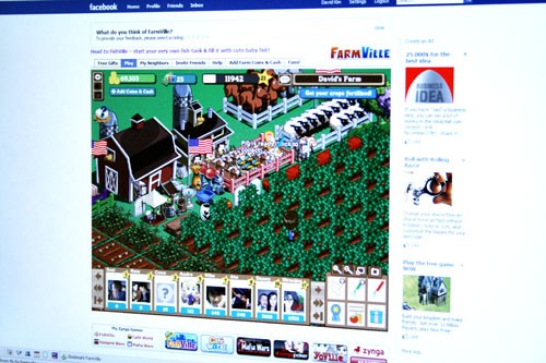 Emily Jones / Arizona Daily Wildcat

David Kim, an avid Farmville fan, plays the Facebook game daily in order to keep his farm running smoothly.