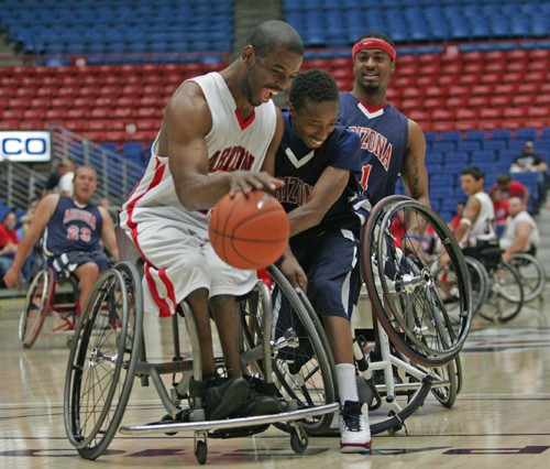 Mike Christy / Arizona Daily Wildcat

The Red/Blue wheelchair basketball game at McKale Center on Sunday.