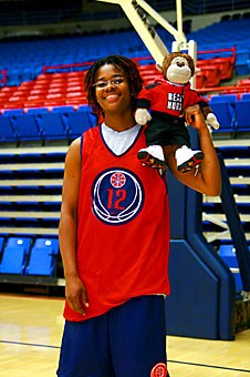 Junior guard Ashley Whisonant doesnt ever leave her monkey, Sebastian. The stuffed animal will accompany the Wildcats on their road trip to Los Angeles and continue to serve as the teams unofficial mascot when they take on UCLA at Pauley Pavilion tonight at 8.